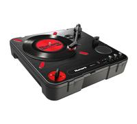 Numark platine vinyle portable PT01 Scratch - Platine vinyle portable - Switch scratch ajustable - Entraînement courroie - Préampli et haut-parleur intégrés - 3 vitesses - Sortie jack 6,35 mm