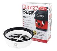 Numatic Lot de 10 sacs à poussière en tissu Hepa-Flo + filtre principal Spares2go 30,5 cm pour aspirateur Henry Hetty James