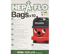 Sac à poussière Hepaflo 9L NVM-1CH - Numatic - Pour aspirateurs Henry, Hetty, James et Harry - Lot de 10 sacs