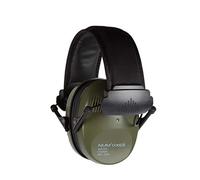 NUM'AXES - Casque Antibruit Électronique CAS1034 b - Tir, Chasse, Jardinage - 2 Micros Haute Fréquence - Kaki