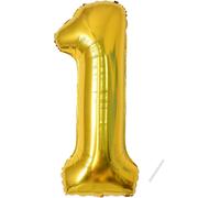 Number 1 Birthday Balloon Giant Gold Balloon In 40 Inches \ 101 Cm Birthday Decoration \ Number Balloon Birthday Decoration \ Flying With Helium