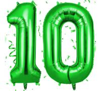 Number 10 Balloon Green 10 Year Birthday Balloon 101 Cm Balloon Number Decorative Balloon Helium Decoration Birthday Party Holiday Years Birthday