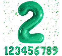 Number 2 Birthday Balloon, Green Number 2 Balloon, 40 Inches \ 101 Cm Giant Helium Balloons Xxl \ Number Balloon Birthday Decoration Flights With Helium