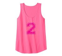 Number 2 Two Varsity Distressed Vintage Sport Team Player's Débardeur