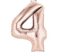 Number 4 Rose Gold - 34" Foil Numbers
