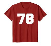 Number 78 Sports Jersey Player #78 Fan FRONT PRINT Varsity T-Shirt