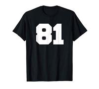 Number 81 Sports Jersey Player #81 Fan FRONT PRINT Varsity T-Shirt