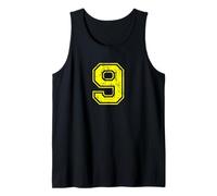 Number 9 Nine Varsity Distressed Vintage Sport Team Player's Débardeur