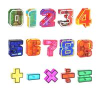 Number Bots - Figurines de blocs de robots numériques, ensemble de construction d'apprentissage des mathématiques, kit de jouets de comptage interactif, outil d'activité d'éducation précoce, pièces d'