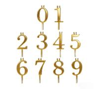 Number Cake Candle Holders - Metal 0-9 Birthday Toppers, Stable Celebration Decor, Baking Ornament | Family Party Decoration, Holiday Dessert Display, Student Event Supply, Baker Pastry Styling Tool