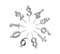 Number Candle Holders - 9 inch Birthday Cake Decorations | Iron Number Stands - Reusable Candle Holder Set with Numbers 0 to 9 Adds Elegant Charm for Birthdays Weddings & Party Celebrations
