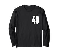 Number Forty Nine #49 Uniforme d'équipe Sportive Anniversaire 49 Manche Longue
