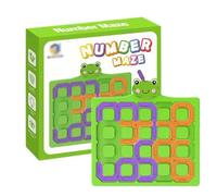 Number Maze Board Game, Educational Puzzle Toy, Skill Building Interactive Playset, Promotes Logical Thinking for Travel, Preschool, Classroom, Learning, 5.63x5.51x0.28 inches