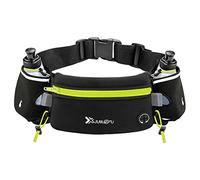 Number-One Ceinture de Course avec Bouteilles d'eau (2 x 175 ML), Ceinture d'hydratation étanche, Sac Banane pour iPhone, Poche de Sport réglable pour Marathon, Course à Pied, randonnée, Cyclisme,