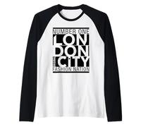 Number One London City Fashion Tee Shirts, London Outfit Manche Raglan