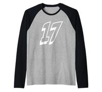 Number Seventeen #17 pour l'événement d'uniforme d'équipe Sportive 17 Manche Raglan