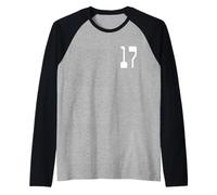 Number Seventeen #17 Uniforme de l'équipe Sportive Anniversaire Manche Raglan