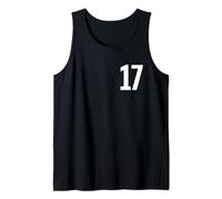 Number Seventeen #17 Uniforme d'équipe Sportive Anniversaire 17 Débardeur