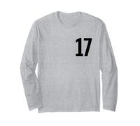 Number Seventeen #17 Uniforme d'équipe Sportive Anniversaire 17 Manche Longue