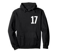 Number Seventeen #17 Uniforme d'équipe Sportive Anniversaire 17 Sweat à Capuche