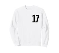 Number Seventeen #17 Uniforme d'équipe Sportive Anniversaire 17 Sweatshirt