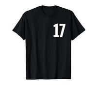Number Seventeen #17 Uniforme d'équipe Sportive Anniversaire 17 T-Shirt