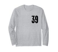 Number Thirty Nine #39 Uniforme d'équipe Sportive Anniversaire 39 Manche Longue