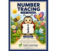 Number Tracing 0 to 10: Bug Theme Math Workbook for PreK and Kindergarten, Trace Count and Write Numbers 0 to 10 with Ten Frames, Ages 3 to 6