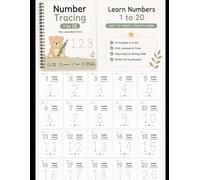 Number Tracing Workbook for Kids Ages 3-5: Learn to Trace Numbers 0-20, Preschool Handwriting & Counting Practice: 20 Fun Printable Style Worksheets for Preschool, Pre-K & Kindergarten Early Learning