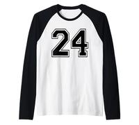 Number Twenty Four #24 Uniforme de l'équipe de Sport pour Anniversaire 24 Manche Raglan