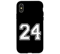 Number Twenty Four #24 Uniforme de l'équipe Sportive d'anniversaire 24 Coque pour iPhone X/XS