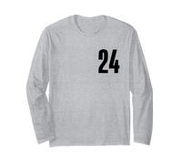 Number Twenty Four #24 Uniforme d'équipe Sportive Anniversaire 24 Manche Longue