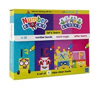 Numberblocks and Alphablocks: Let's Learn Numbers and Letters Set: 4 Wipe-clean books with pens included