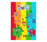 Numberblocks Couverture polaire - Motif chiffres arc-en-ciel - Couverture super douce - 100 x 150 cm