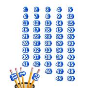 Numbered Pencil Toppers Work As Reusable Number Tags For Writing Instrument