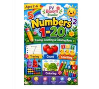 Numbers 1-20: Tracing, Counting & Coloring Book For Ages 2-6