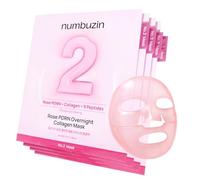 numbuzin No.2 Overnight Face Mask | Rose PDRN Overnight Collagen Mask | Korean Glass Skin Essential | Elasticity, Hydrating, Firming, Enlarged Pores | Collagen, Peptides, PDRN | 37g, 4ea