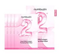 Numbuzin No.2 Rose PDRN Collagen Plumping Sheet Mask - 4 kappaletta