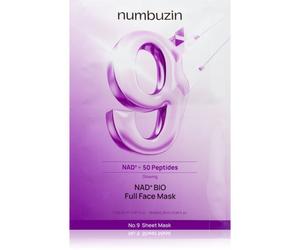 Numbuzin No. 9 NAD Bio Lifting-sil Full Face Mask masque collagène raffermissant avec des peptides 4 pcs