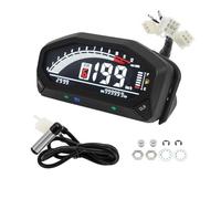 Numérique Compteur universel réglable à LED, affichage 10000 tr/min, compteur, odomètre, tachymètre, tableau de bord Moto pour 1 2 4 cylindres