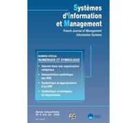 Numerique et symbolique-n°special sim 4-2019 Systemes d'information et management vol 24 n°4-2019 - FRANCOIS DE CORBIERE & ALL - Eska - broché - Revue