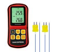 Numérique K/J/T/E/R/S/N Type Thermocouple Thermomètre Bicanale Écran LCD -150~1767 ° C, Température ATC Mètre Testeur, Celsius Et Fahrenheit, Avec Rétro-éclairage