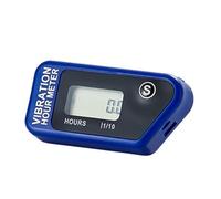 Numérique Vibration Compteur d'Heure Complet Imperméable À L'eau Réinitialisable Vibration Compteur d'Heures Sans Fil pour Toutes Vibrantes Machine Moto Snowmobil ATV Bateaux (bleu)