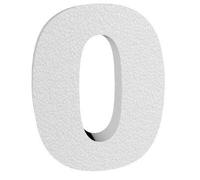 Numéro 0 (zéro) en polystyrène 3D (25 cm de hauteur), 4 cm d'épaisseur, pour décoration d’enseignes et inscriptions
