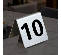 numéro 10 Numéros De Table Tentes Double Face Pour Restaurant, Panneaux De Table Numérotés Empilables Pour Mariage, Supports De Numéros(A-41-50,L W 6X6CM)