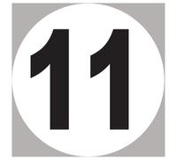 Numéro 11 - 10x10cm - Sticker/Autocollant