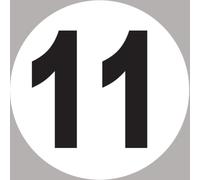 numéro 11-10x10cm - Sticker/autocollant