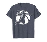 Numéro 11, Mon numéro préféré des Joueurs de Basket-Ball T-Shirt, Homme, Bleu Chiné, XL