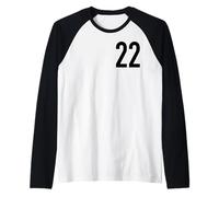 Numéro 22 en Noir Manche Raglan