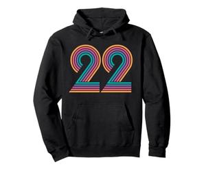 Numéro 22 Vingt-Deux Anniversaire Hommes Femmes 22e Anniversaire Sweat à Capuche